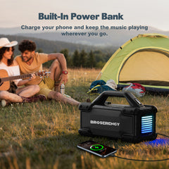 Portable Bluetooth Speaker RGB Lights Loud Stereo Sound Outdoor Water Resistant Wireless Bluetooth Speaker 300W(Peak) Party Lights EQ TWS USB AUX TF IPX6 Party/Beach/Garage